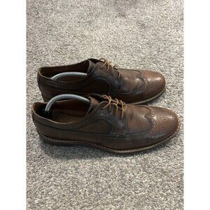 Beckett Simonon Shoes Mens Size 10 Brown Oxford Brogue Wingtip Derby Leather